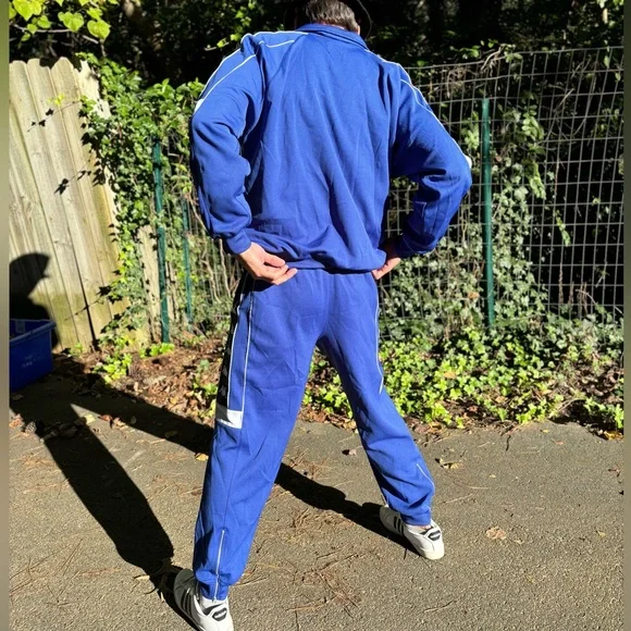 KAPPA—VTG Two-Piece Quarter-Zip Tracksuit—Mens XL—Blue, Black & White—Omni Logos